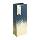 Eurowrap - Set van 6 Cadeauzakken - Fles Formaat - Groen Gepatineerd Goud