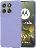 Techsuit Hoesje geschikt voor Motorola Edge 70 - Soft Flex Silicone Back Cover - Light Purple