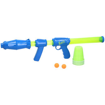 Scatch Airpopper Gun - Ballenschieter - incl. 15 Ballen en 6 Cups - Uittrekbaar