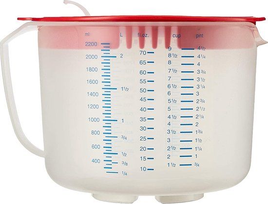 Leifheit Measure & Store Maatbeker - 3 in 1 - 2.2 l - Rood
