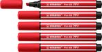 STABILO Pen 68 MAX - Premium Viltstift Met Dikke Beitelpunt - Karmijn Rood - Doos 5 stuks