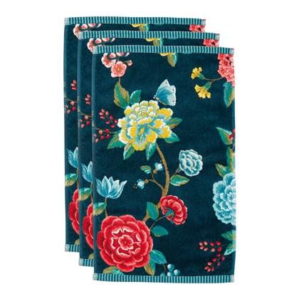 PIP studio Studio Good Evening Gastendoek 30 x 50 cm - Set van 3 - Donkerblauw