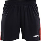 Craft Progress Contrast Short Dames - Zwart / Rood | Maat: XL