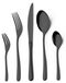 Set de couverts 30 pièces, acier inoxydable 18/10, noir, lavable au lave-vaisselle