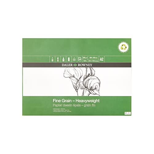 Daler Rowney Eco Fine Grain A2 tekenpapier blok - 200gsm - 30 vellen