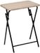 5Five Bijzettafel/tuin tafel Edson - metaal - naturel/zwart - 48 x 38 x 64 cm - voor buiten - inklapbaar