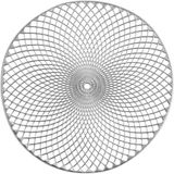 Zeller tafel placemats - 10x - rond - mandala - zilver - 38 cm
