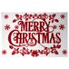 Merkloos / Sans marque Merry Christmas 1x stuks velletjes kerst raamstickers rood 40 cm