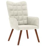 VidaXL Fauteuil Velours Crème
