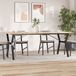 Maison Exclusive - Table à manger avec piètement en Y, 200 x 100 x 75 cm, en pin massif et acier