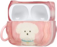 kwmobile In-Ear Oordopjes Case voor Apple Airpods Pro 2 / Pro 1 Case met Karabijnhaak - Oudroze / Wit