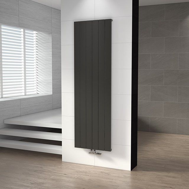 Maxaro Aluminium Designradiator Jupiter Donkergrijs Metallic 1577 Watt 56,5x180cm Verticaal