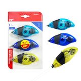 MP 3 stuks correctieroller, muis, 8 m x 5 mm, nauwkeurig correctietape voor kantoor, thuiskantoor of school, compact