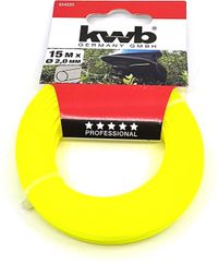 KWB Nylon draad voor grastrimmer - Ø 2 mm - 15 meter - Geel