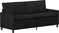 vidaXL Bank Zwart Fluweel 196 x 81 x 87,5 cm