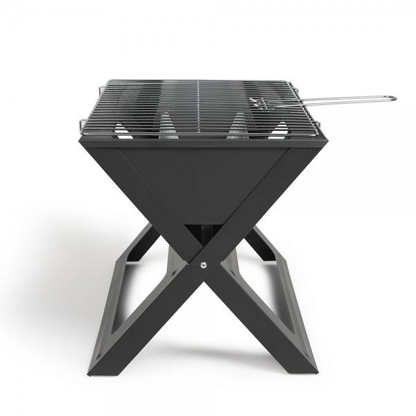 Livoo DOC268 - Houtskool Barbecue - Zwart - Verrijdbaar - Inklapbaar - 44.5 x 28.5 cm