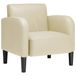 VidaXL Fauteuil met armleuningen, crèmekleurig, 54 cm, kunstleer