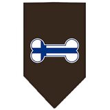 Mirage Bone Flag Finland Screen Print Dog Bandana, Small, Cocoa