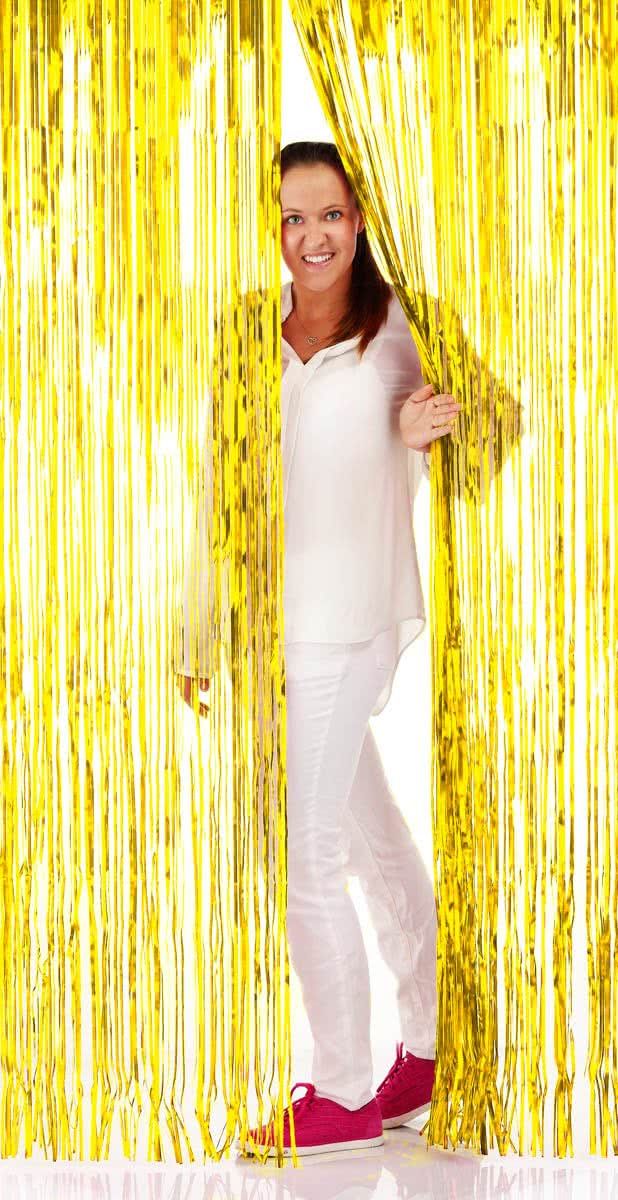 Folat Deurgordijn folie goud 2x1m