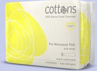 Cottons Pre-Menopauze Maandverband - 8 Stuks - Normaal - Met vleugels
