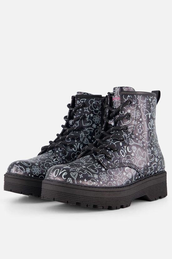 Skechers Gravlen Hi Doodle Down Veterboots Zwart - Maat 35