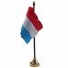 Merkloos / Sans marque Nederland Tafelvlaggetje - 10 x 15 cm - met gouden standaard - Hoogte 27 cm