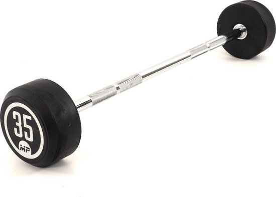 Muscle Power Vaste Halterstang Rubber - 35 kg