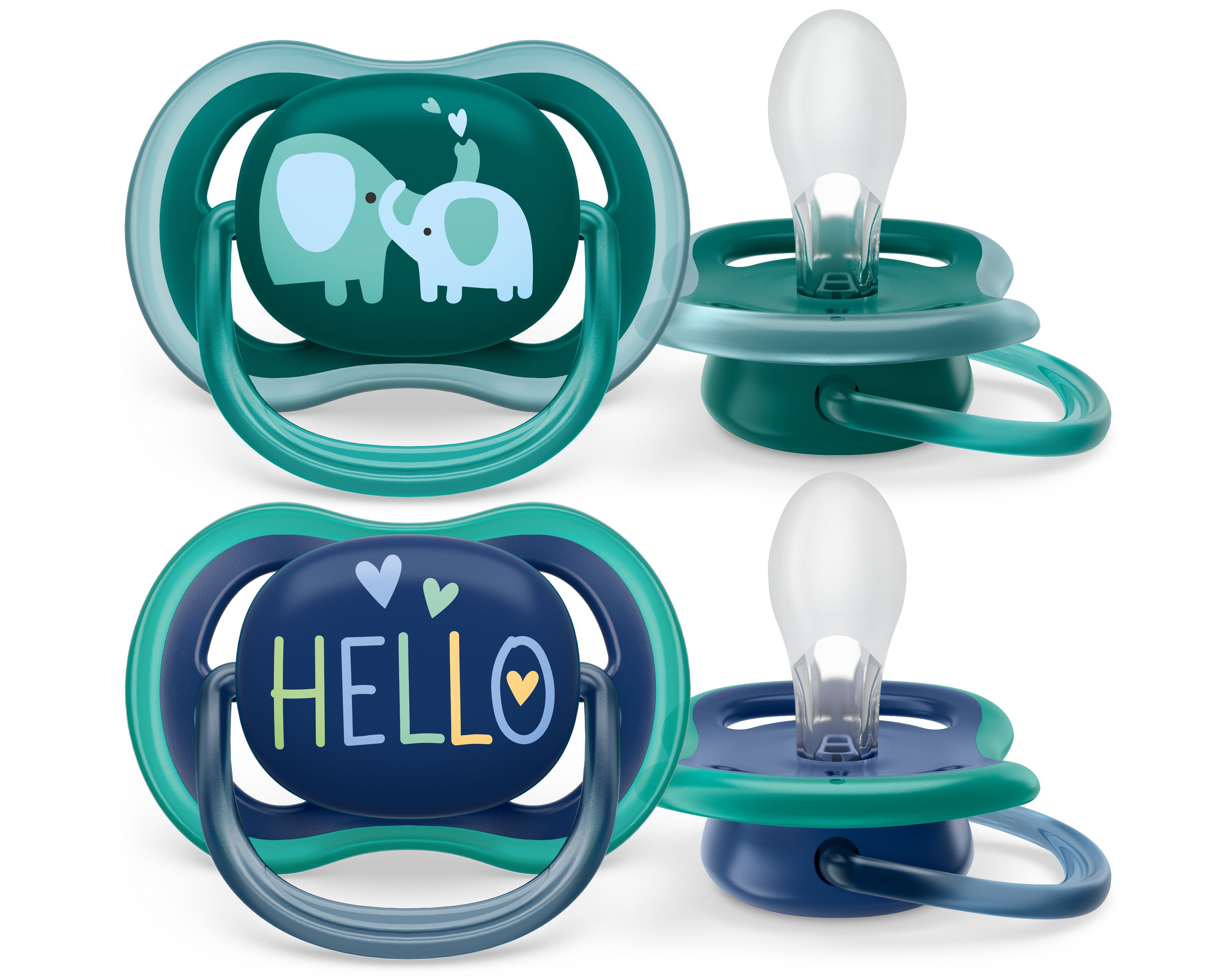 Philips Avent Ultra Air Fopspeen - 18+ maanden - 2 stuks - Blauw/Groen