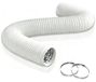 Merkloos Afvoerslang ventilatieslang PVC - 150 mm x 3 m - Roestvrij staal - Met 2 slangklemmen