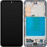 MP Écran avec écran tactile compatible avec Samsung Galaxy S23 S911, avec cadre, noir
