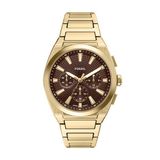 FOSSIL Everett Mannen Horloge 44 mm Goudkleurig