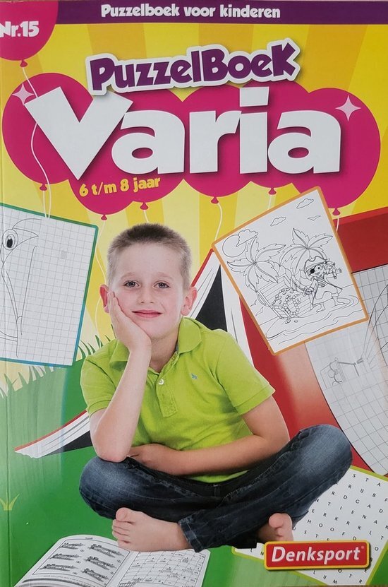 Denksport | Nr.9 Puzzelboek varia 6-8 jaar | junior | Puzzelboek | Kleurboek | Tekenen | Stiften | Puzzels kinderen | Puzzelboek kinderen | Puzzel | Puzzelboekje | puzzelboekjes | Woordzoeker | Woordzoekers voor kinderen