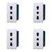 2-voudig Plana 2-voudig stopcontact compatibel Plana 2P+T 10/16A 250V kleur wit EV2001 Kit 4 stuks
