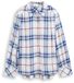 Tom Tailor - Blouse met ruitjespatroon - Maat 42 - off white blue big check
