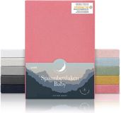 Laleni Jersey Baby/Kind Hoeslaken - Actief Ademend - Oeko-Tex Certificeerd - Babybed, Wieg, Kinderbed 40 x 90 x 10cm, koraal