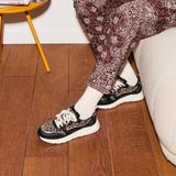 Cellini Leopard Sneakers zwart Textiel - Maat 39