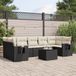 Maison Exclusive - Ensemble de meubles de jardin 8 pièces avec canapé et coussins, noir, en polyrotin