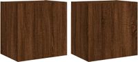 vidaXL Tv-wandmeubels - Set van 2 - 40,5x30x40 cm - Bewerkt Hout - Bruineikenkleur