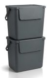 Poubelle empilable 2 x 30 L anthracite