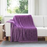vidaXL Dekentjes 6 st Paars Fleece 200 x 150 cm
