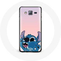 Maniacase Etui voor Samsung Galaxy J5 2016 Stitch de neus in de lucht roze achtergrond