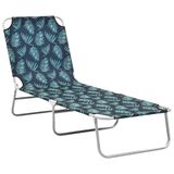 VidaXL Lounge Tuinstoel Gecapitonneerde Zitting Staal Polyester Meerkleurig
