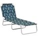 VidaXL Lounge Tuinstoel Gecapitonneerde Zitting Staal Polyester Meerkleurig