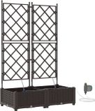 vidaXL Plantenbak Bruin 80 x 40 x 126 cm PP