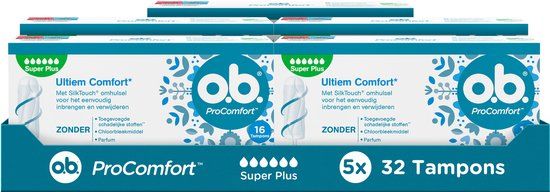 o.b. ProComfort Super Plus Tampons - Super Plus - 5 x 32 stuks