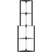 Lampadaire sur pied avec étagères d'angle 4 niveaux, luminosité variable, 55,5 x 39,5 x 163 cm, noir