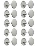 cyclingcolors Gatafdekking, kunststof, universeel, 12 mm x 2,5 mm, kruiskop, bescherming voor meubels, tafel, kast, rek (lichtgrijs)