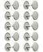 cyclingcolors Gatafdekking, kunststof, universeel, 12 mm x 2,5 mm, kruiskop, bescherming voor meubels, tafel, kast, rek (lichtgrijs)