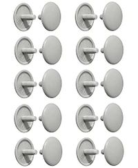 cyclingcolors Gatafdekking, kunststof, universeel, 12 mm x 2,5 mm, kruiskop, bescherming voor meubels, tafel, kast, rek (lichtgrijs)