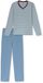 SCHIESSER Pyjama ' Casual Essentials ' crème / blauw